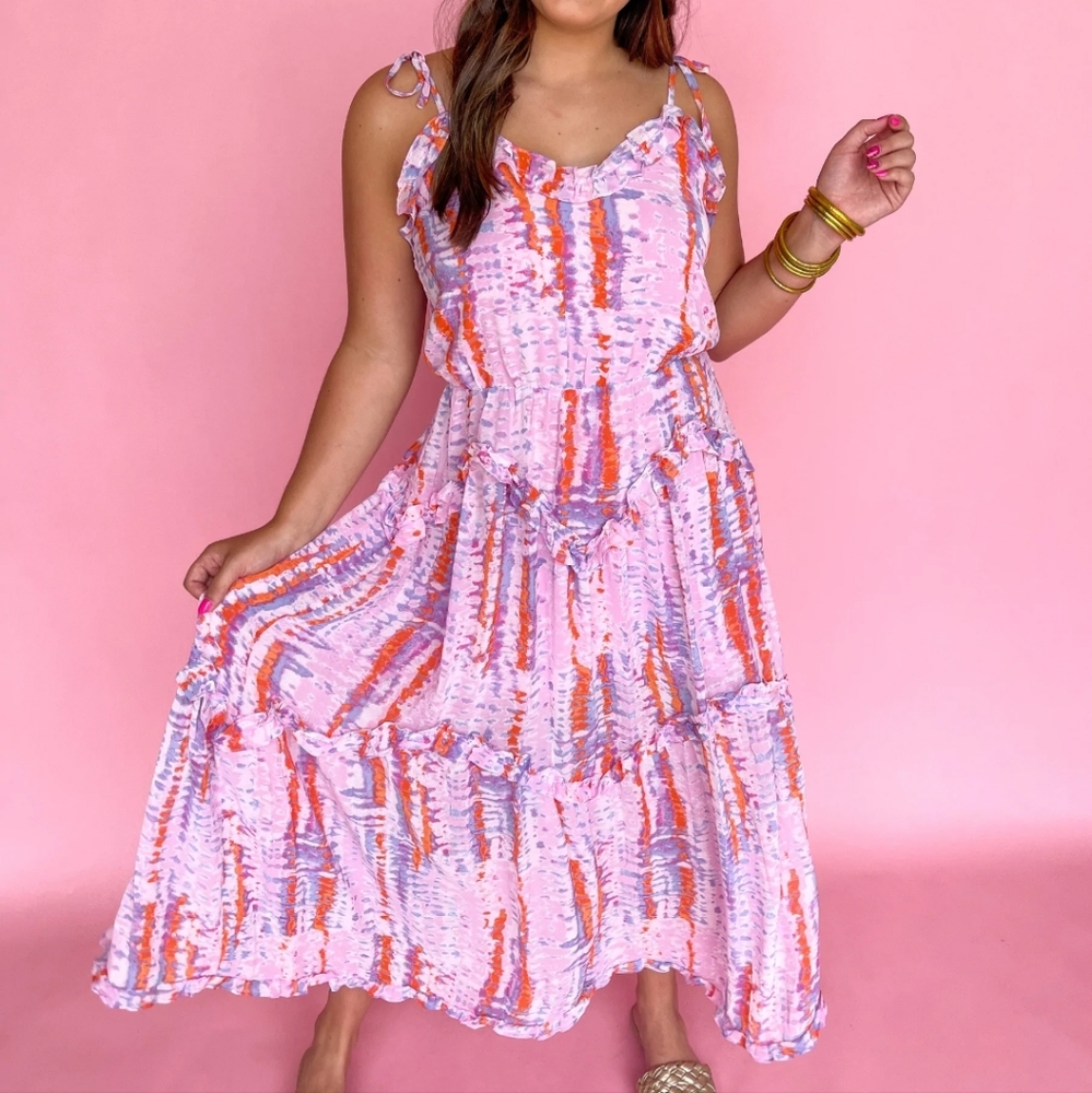 NWT Buddy Love Rori Jewel Maxi Tie shoulder dress size Large